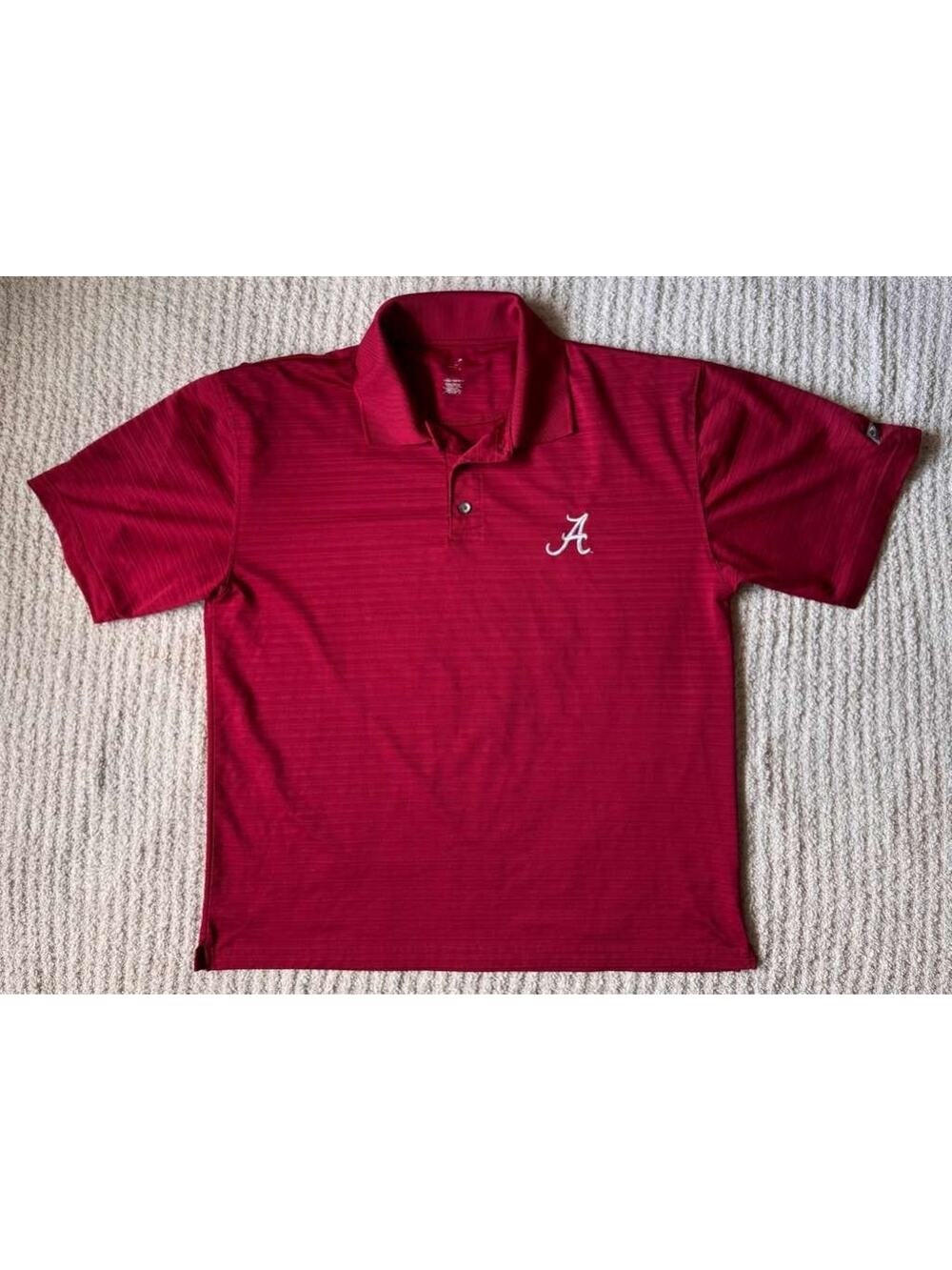 Antigua Alabama Crimson Tide Polo Shirt Mens Large Red Performance Golf NCAA